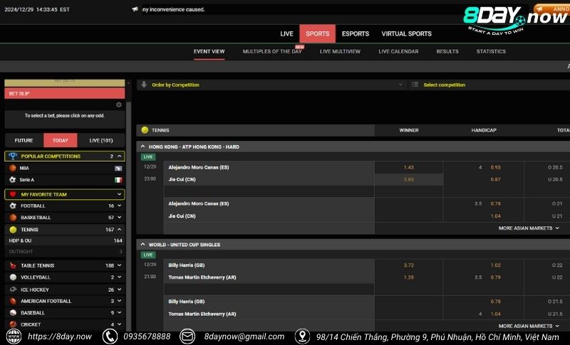 Giao dien cong cuoc BBIN The Thao 8Day - Hinh 2