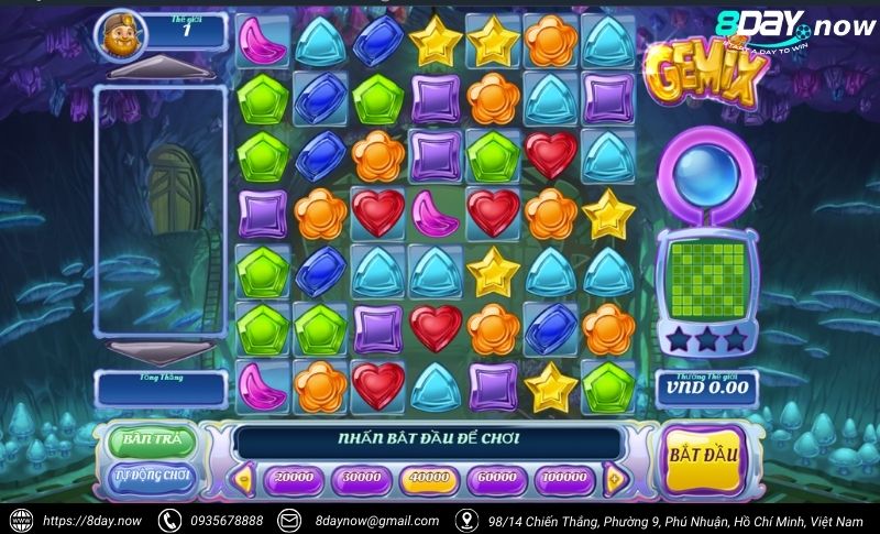 Gemix Slots - Game slot pha lê huyền bí, thưởng cực khủng 2 Giao dien game Gemix 8Day - Hinh 1