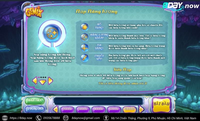Gemix Slots - Game slot pha lê huyền bí, thưởng cực khủng 3 Giao dien game Gemix 8Day - Hinh 2