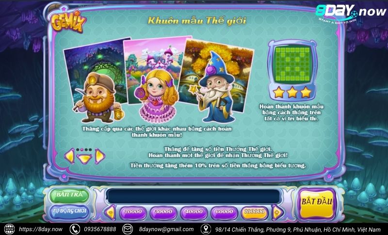 Gemix Slots - Game slot pha lê huyền bí, thưởng cực khủng 4 Giao dien game Gemix 8Day - Hinh 3