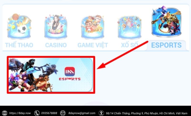 Cac buoc tham gia cuoc tai IM Esports 8Day - Buoc 2