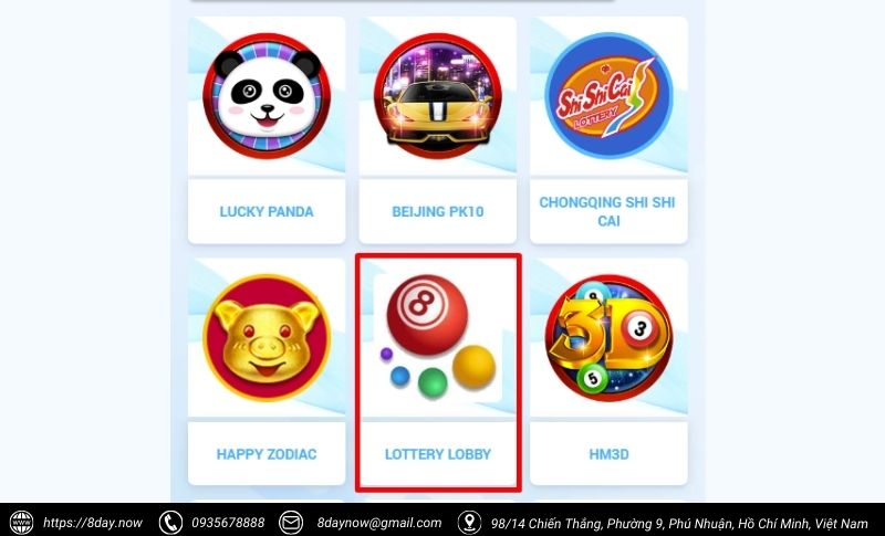 Cac buoc tham gia choi game Lottery Lobby 8Day - Buoc 3