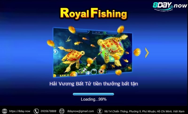 Royal Fishing - Săn cá hoàng gia, hốt bạc thả ga 6 Cac buoc tham gia choi game Royal Fishing 8Day - Buoc 3