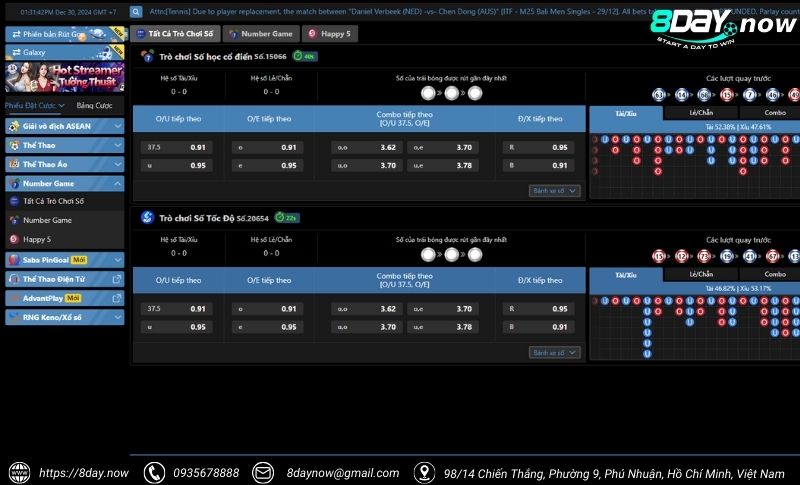 Giao dien cong cuoc SABA SPORTS 8Day - Hinh 3