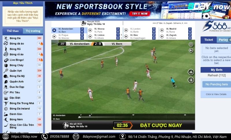 SBOBET Sports - Sảnh cược thể thao uy tín hàng đầu 4 Giao dien cong cuoc SBOBET The Thao 8Day - Hinh 3