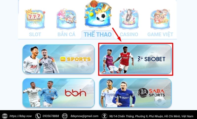 SBOBET Sports - Sảnh cược thể thao uy tín hàng đầu 6 Cac buoc tham gia ca cuoc tai SBOBET The Thao 8Day - Buoc 2