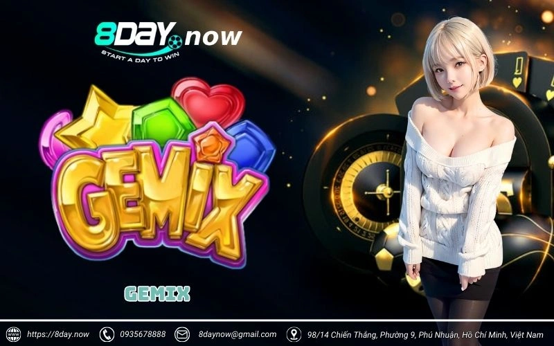 Gemix Slots - Game slot pha lê huyền bí, thưởng cực khủng 1 gemix 8day